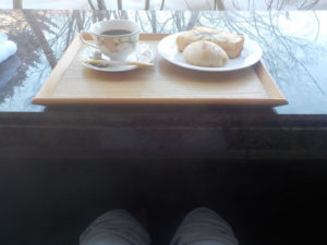 定山渓温泉の足湯カフェでモーニング!バーチテラス ベーカリー&カフェ(定山渓万世閣ホテルミリオーネ内)